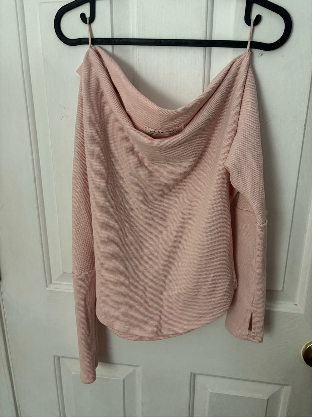 We The Free Blush Pink Off-Shoulder Sweater